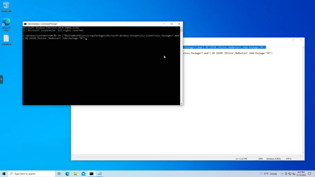 Installing GPEdit in Windows